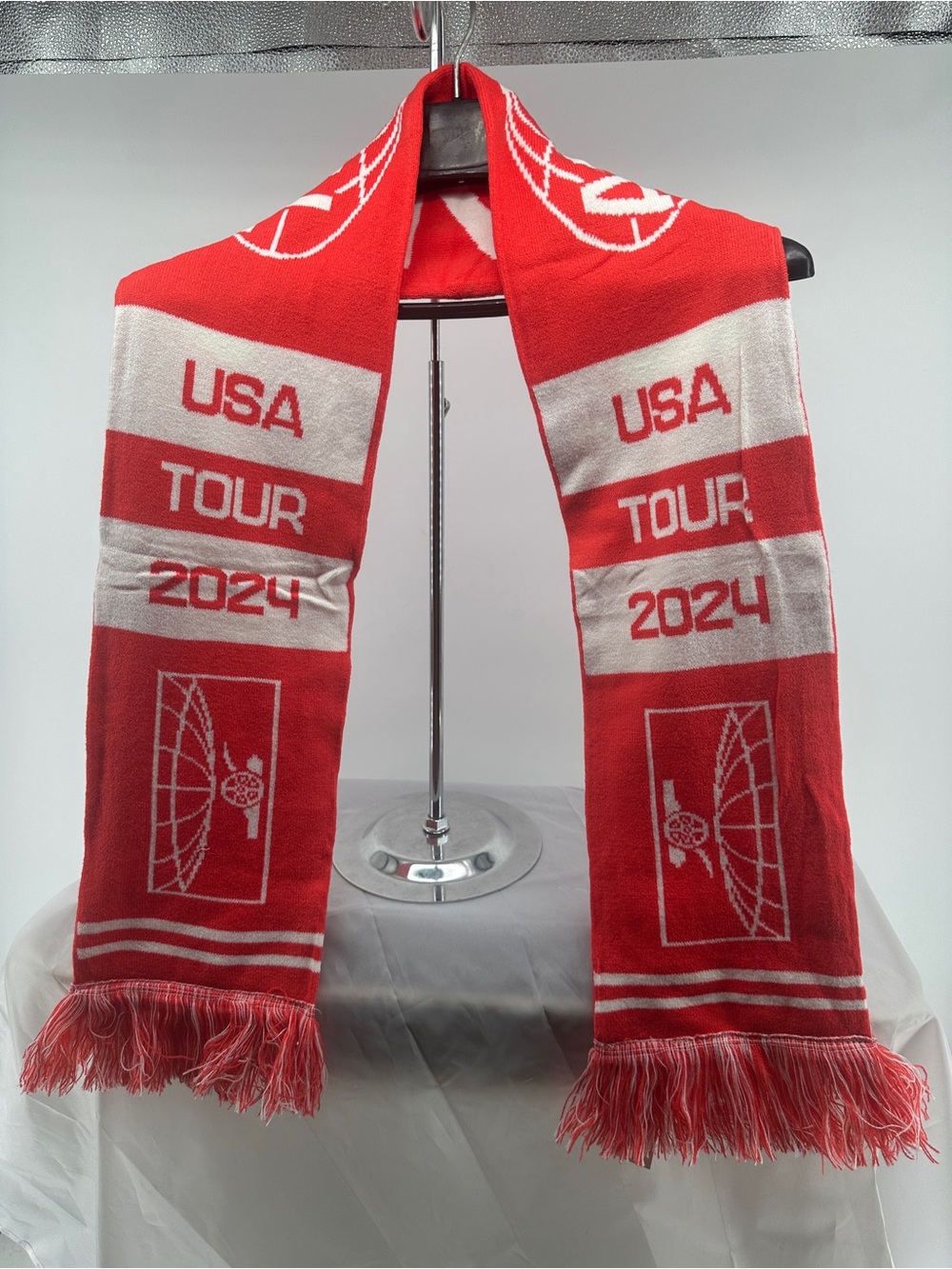 Officially Licensed Red Arsenal FC USA Tour 2024 Scarf Brand New With Tags